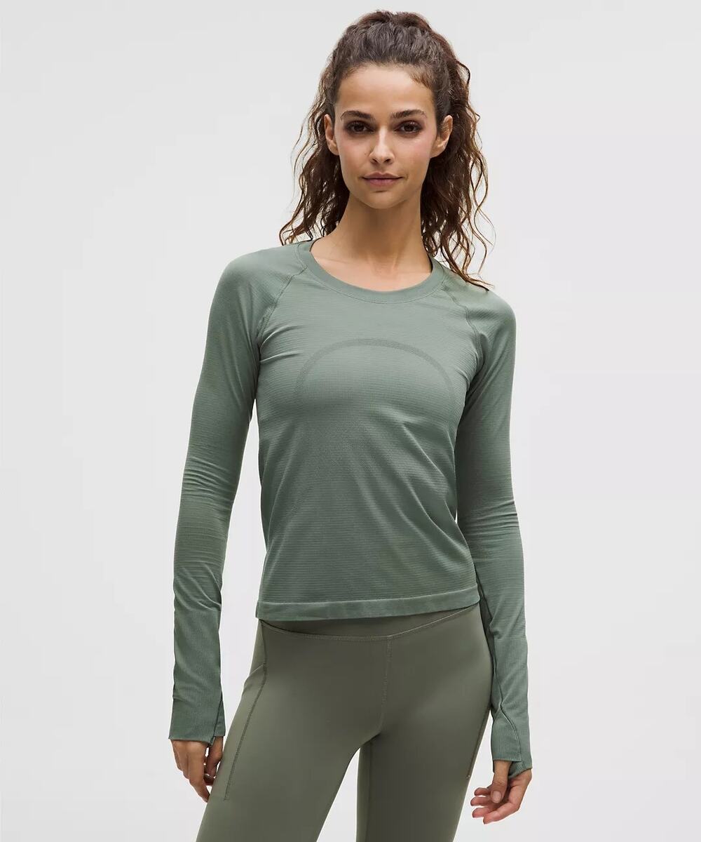 Lululemon Swiftly Tech Long-Sleeve Shirt 2.0 Waist Length Willow Green